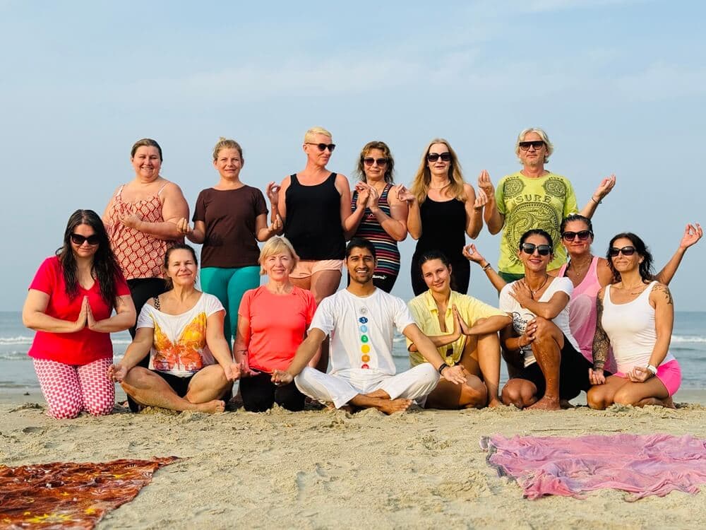 Partner Yoga on Beach